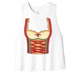 Oktoberfest Woman Costume Women's Racerback Cropped Tank