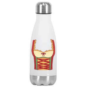 Oktoberfest Woman Costume Stainless Steel Insulated Water Bottle