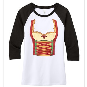 Oktoberfest Woman Costume Women's Tri-Blend 3/4-Sleeve Raglan Shirt