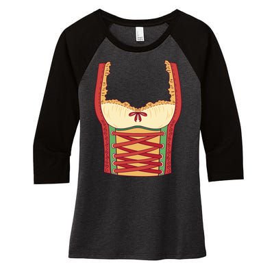 Oktoberfest Woman Costume Women's Tri-Blend 3/4-Sleeve Raglan Shirt