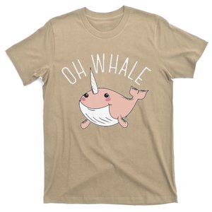 Oh Whale Cute Peach Narwhal Pun Graphic T-Shirt