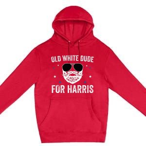 Old White Dude For Harris Comma La 2024 White Beard Premium Premium Pullover Hoodie