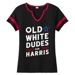 Old White Dudes For Harris Kamala 2024 Ladies Halftime Notch Neck Tee