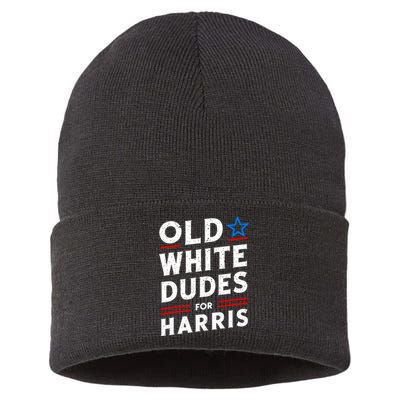 Old White Dudes For Harris Kamala 2024 Sustainable Knit Beanie