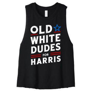 Old White Dudes For Harris Kamala 2024 Women's Racerback Cropped Tank