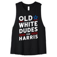 Old White Dudes For Harris Kamala 2024 Women's Racerback Cropped Tank