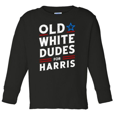 Old White Dudes For Harris Kamala 2024 Toddler Long Sleeve Shirt