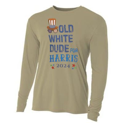 Old White Dude For Kamala Harris President 2024 Cooling Performance Long Sleeve Crew