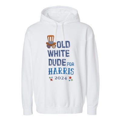 Old White Dude For Kamala Harris President 2024 Garment-Dyed Fleece Hoodie