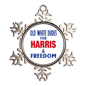 Old White Dudes For Harris And Freedom Vote President 2024 Metallic Star Ornament