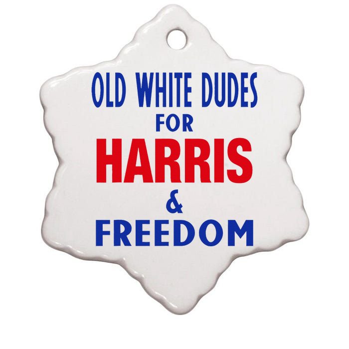 Old White Dudes For Harris And Freedom Vote President 2024 Ceramic Star Ornament