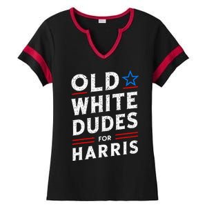 Old White Dudes For Harris Kamala 2024 Ladies Halftime Notch Neck Tee