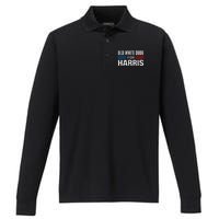 Old White Dude For Kamala Harris President 2024 Election Performance Long Sleeve Polo