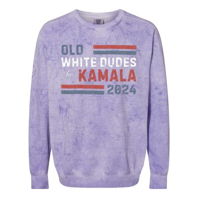 Old White Dudes For Kamala Colorblast Crewneck Sweatshirt