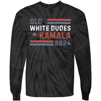 Old White Dudes For Kamala Tie-Dye Long Sleeve Shirt