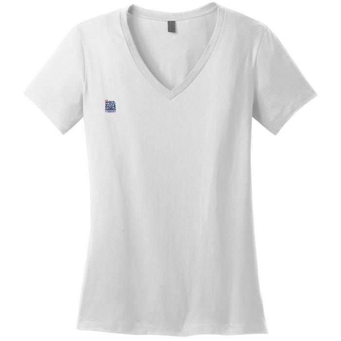 Old White Dude For Kamalaharris First Female President Women's V-Neck T-Shirt