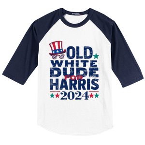 Old White Dude For Kamalaharris First Female President Baseball Sleeve Shirt