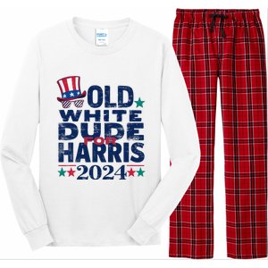 Old White Dude For Kamalaharris First Female President Long Sleeve Pajama Set