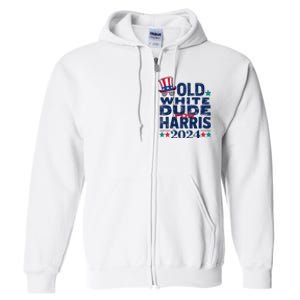 Old White Dude For Kamalaharris First Female President Full Zip Hoodie