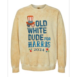 Old White Dude For Kamalaharris President 2024 Colorblast Crewneck Sweatshirt