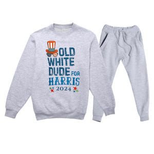 Old White Dude For Kamalaharris President 2024 Premium Crewneck Sweatsuit Set