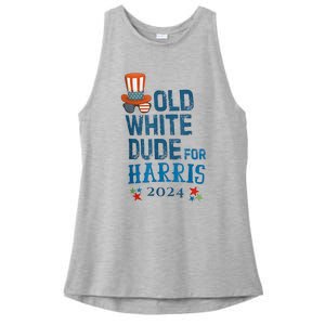 Old White Dude For Kamalaharris President 2024 Ladies PosiCharge Tri-Blend Wicking Tank