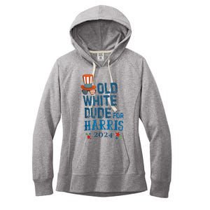 Old White Dude For Kamalaharris President 2024 Women's Fleece Hoodie