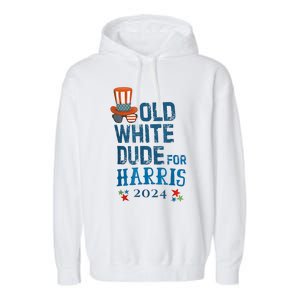 Old White Dude For Kamalaharris President 2024 Garment-Dyed Fleece Hoodie