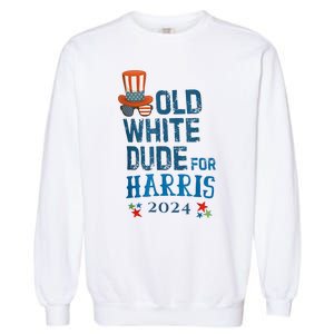 Old White Dude For Kamalaharris President 2024 Garment-Dyed Sweatshirt