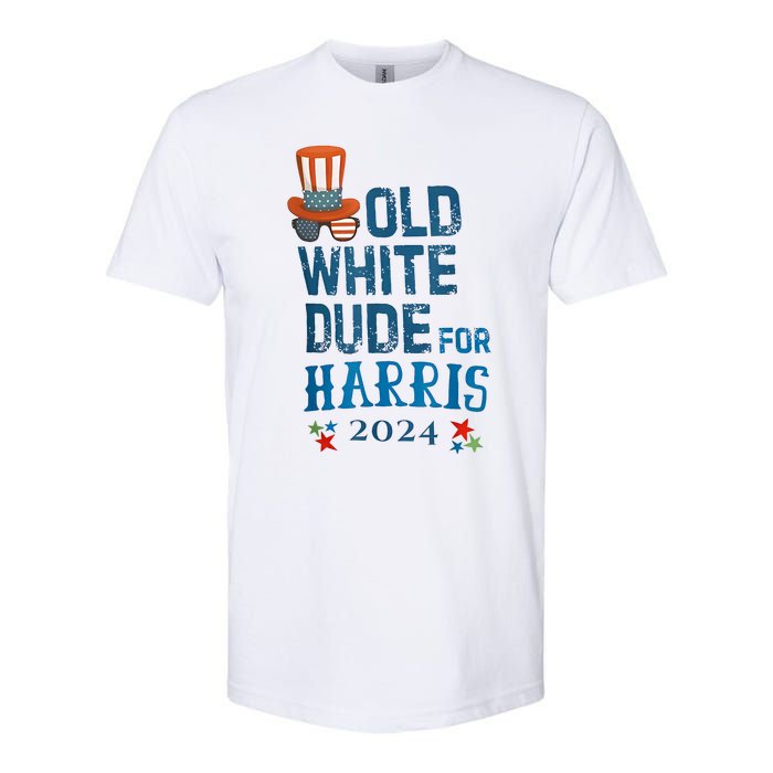 Old White Dude For Kamalaharris President 2024 Softstyle CVC T-Shirt