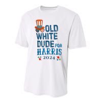 Old White Dude For Kamalaharris President 2024 Performance Sprint T-Shirt