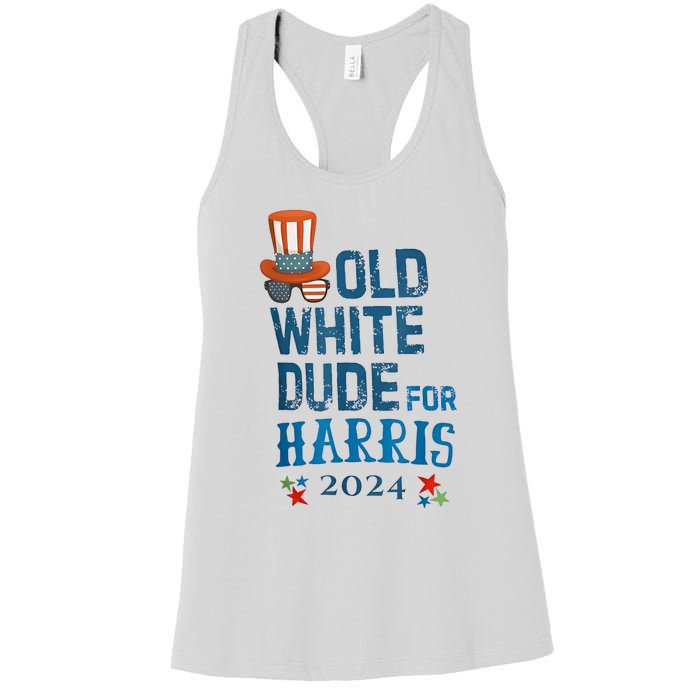 Old White Dude For Kamalaharris President 2024 Women's Racerback Tank