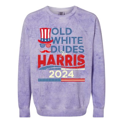 Old White Dude For Kamala Harris First Female President Colorblast Crewneck Sweatshirt