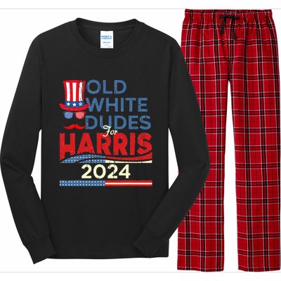 Old White Dude For Kamala Harris First Female President Long Sleeve Pajama Set