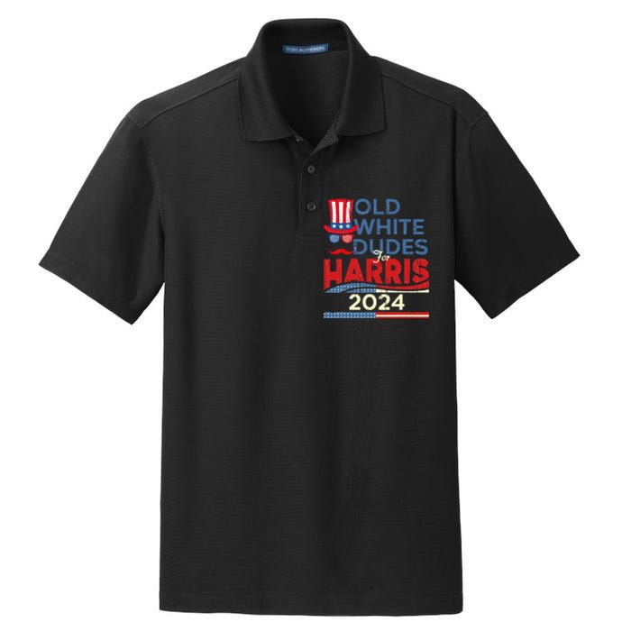 Old White Dude For Kamala Harris First Female President Dry Zone Grid Polo