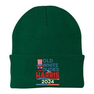 Old White Dude For Kamalaharris First Female President Knit Cap Winter Beanie