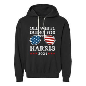 Old White Dudes For Harris Sunglasses Dad Papa For Kamala Garment-Dyed Fleece Hoodie