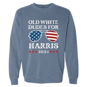 Old White Dudes For Harris Sunglasses Dad Papa For Kamala Garment-Dyed Sweatshirt