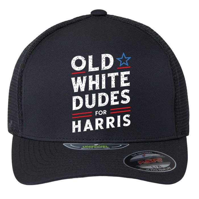 Old White Dudes For Harris Kamala 2024 Flexfit Unipanel Trucker Cap