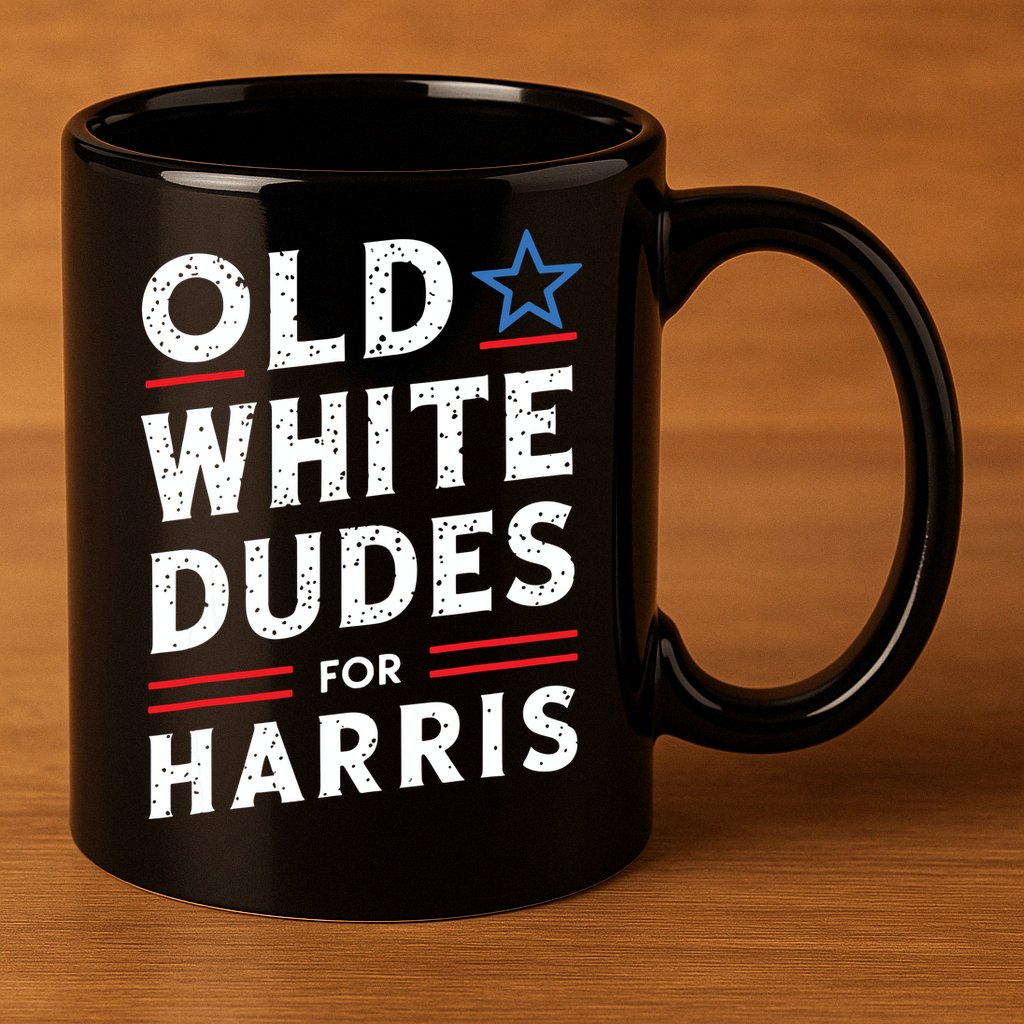 Old White Dudes For Harris Kamala 2024 11oz C Handle Ceramic Mug