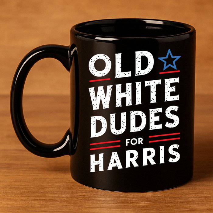 Old White Dudes For Harris Kamala 2024 11oz C Handle Ceramic Mug