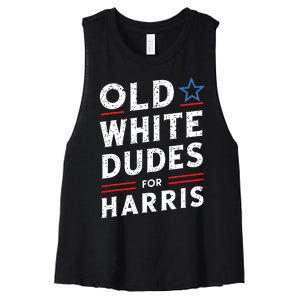 Old White Dudes For Harris Kamala 2024 Women's Racerback Cropped Tank