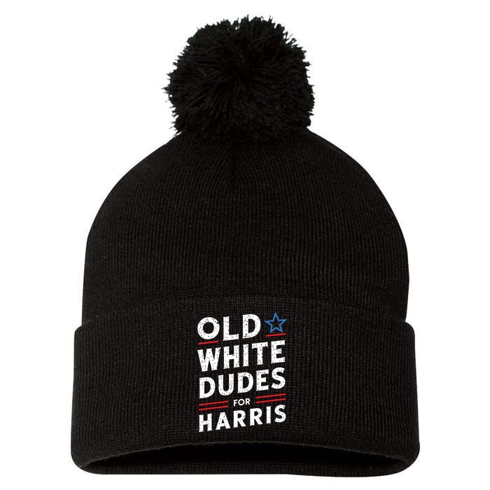 Old White Dudes For Harris Kamala 2024 Pom Pom 12in Knit Beanie