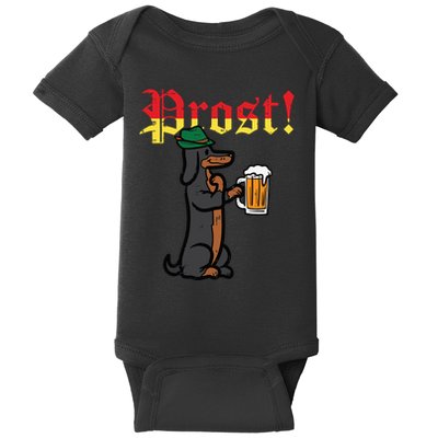 Oktoberfest Wiener Dog Prost German Costume Baby Bodysuit