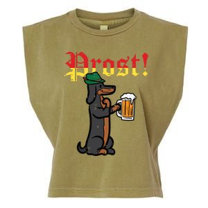 Oktoberfest Wiener Dog Prost German Costume Garment-Dyed Women's Muscle Tee