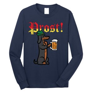 Oktoberfest Wiener Dog Prost German Costume Long Sleeve Shirt