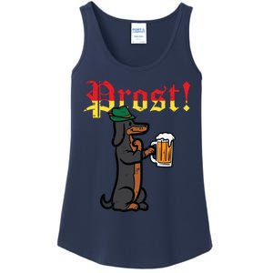 Oktoberfest Wiener Dog Prost German Costume Ladies Essential Tank