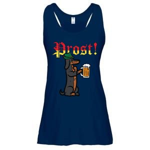 Oktoberfest Wiener Dog Prost German Costume Ladies Essential Flowy Tank