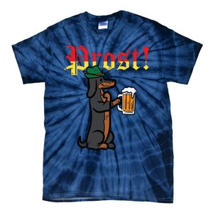 Oktoberfest Wiener Dog Prost German Costume Tie-Dye T-Shirt