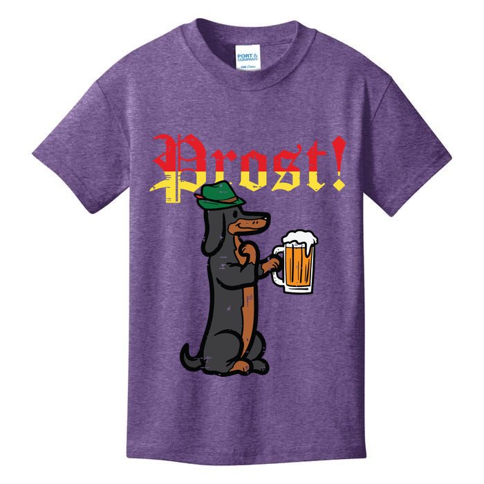 Oktoberfest Wiener Dog Prost German Costume Kids T-Shirt
